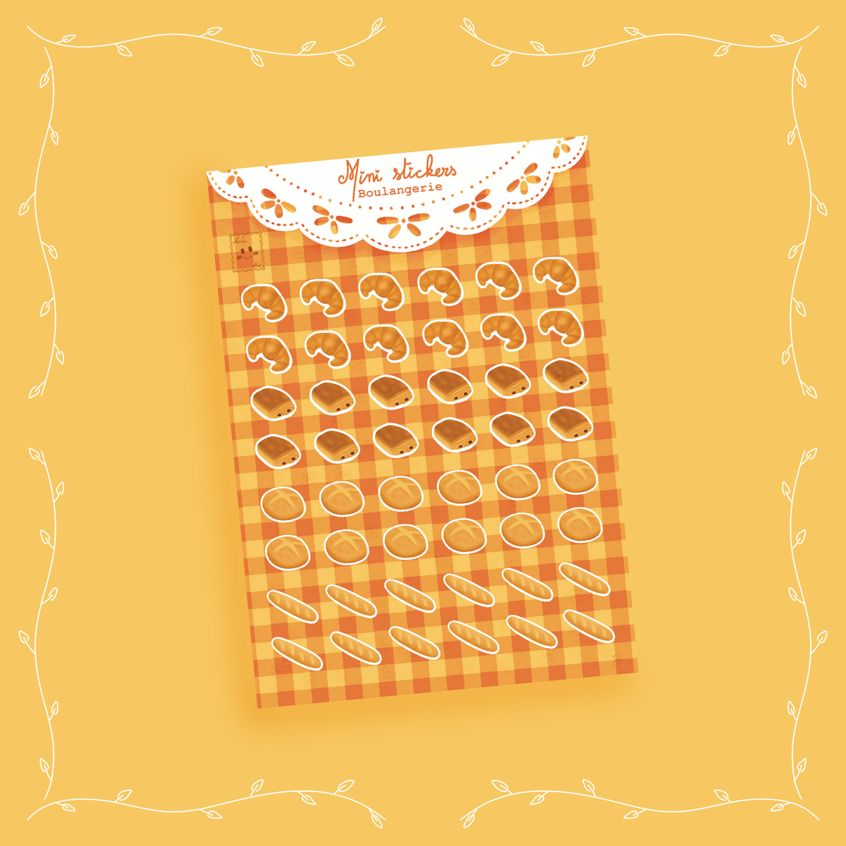 Planche de Mini Stickers Boulangerie