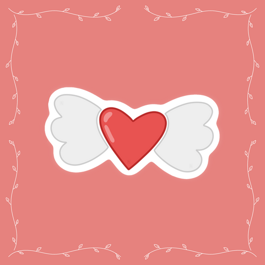 Sticker Cœur Volant