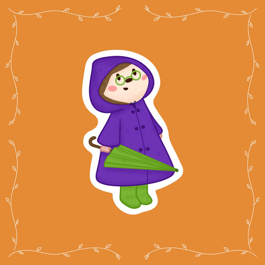 Sticker Florette sous la pluie